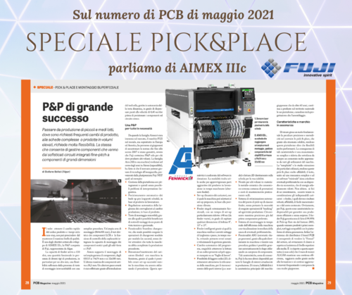 Pick&place AImex III c – PCB maggio